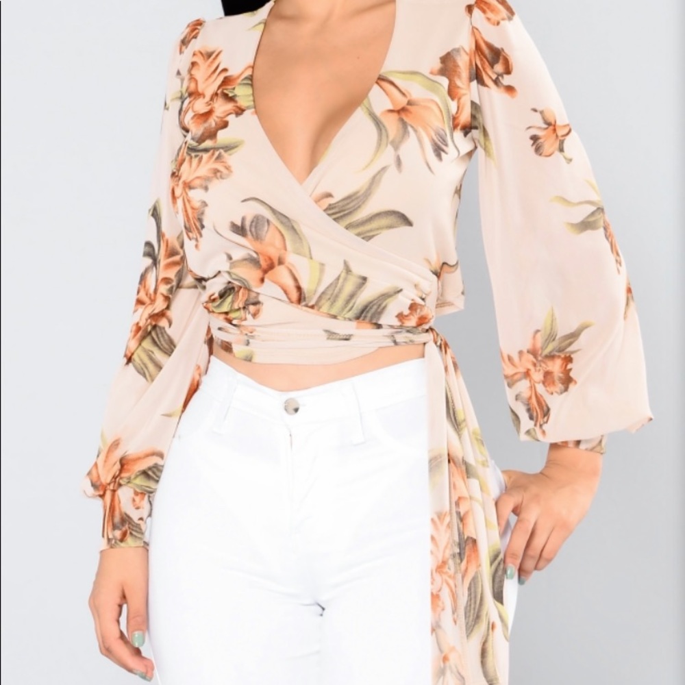 NWOT Fall wrap shirt